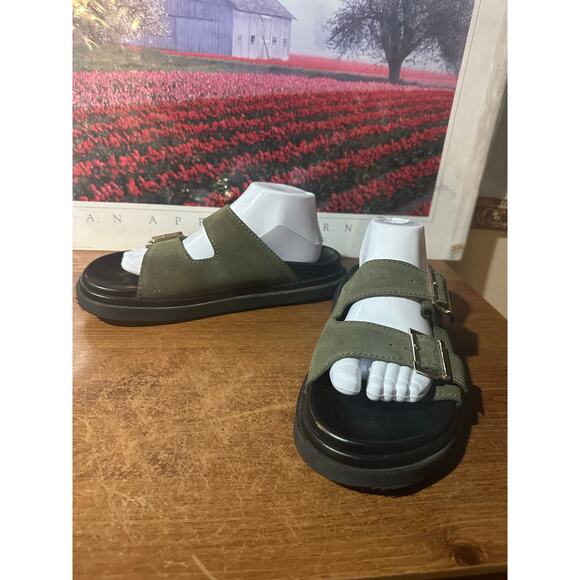 Aloha green Black chunky buckle sandals size 42 Spain Unisex - Picture 8 of 9